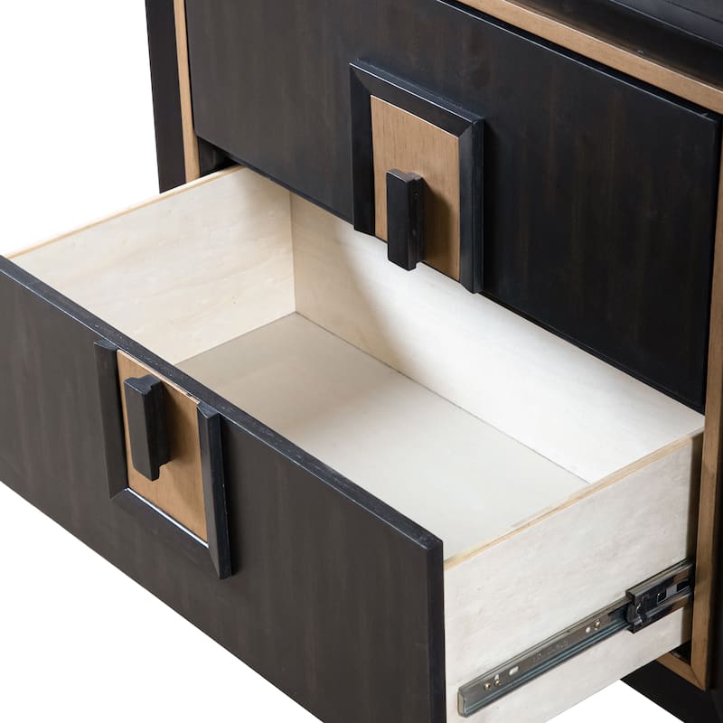 Furniture of America Nyx Modern 2-Piece Espresso Solid Wood Queen Panel Bedroom Set