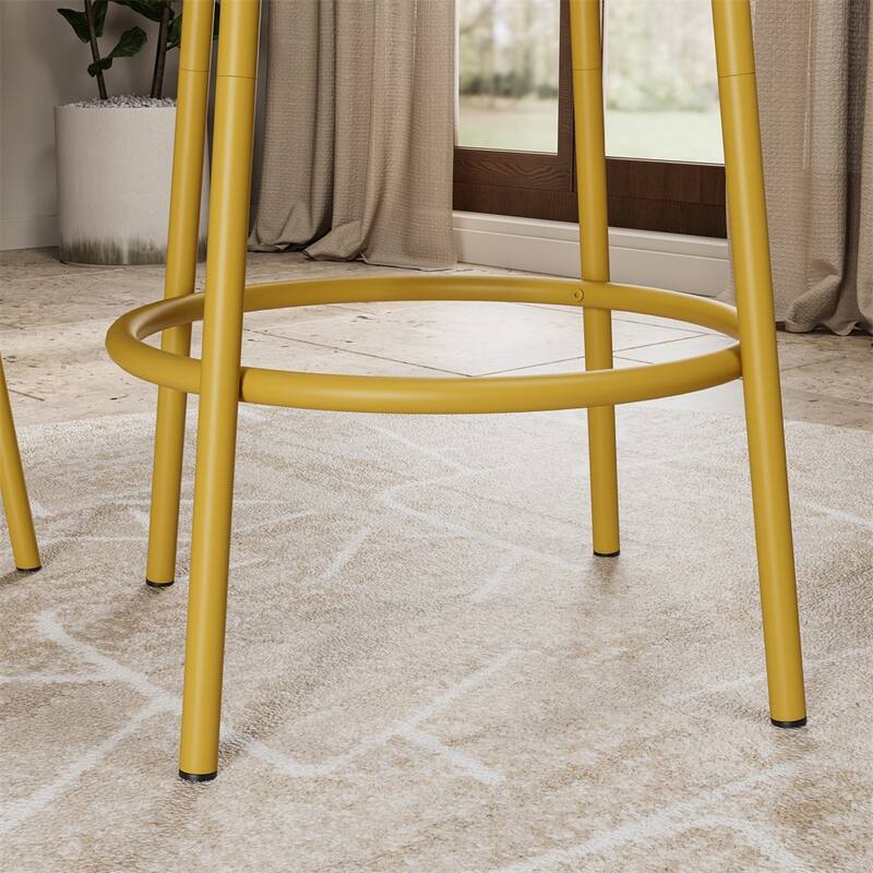 3 PCS Dining Table and Chairs Set with 2 Stools Dining Table Set
