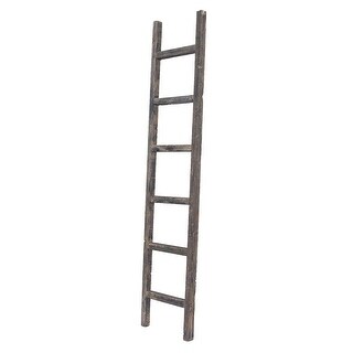 Brand New! 4-Tier Ladder Shelf, Rustic Brown and Black main image 1