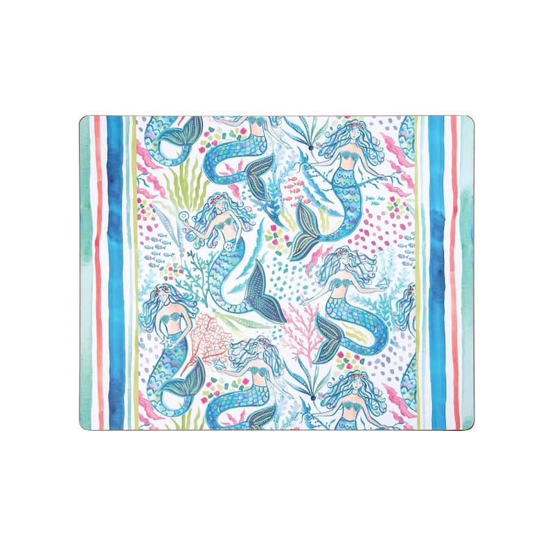 Mermaid Garden Hardboard Placemat Set of 6 - Set of 6