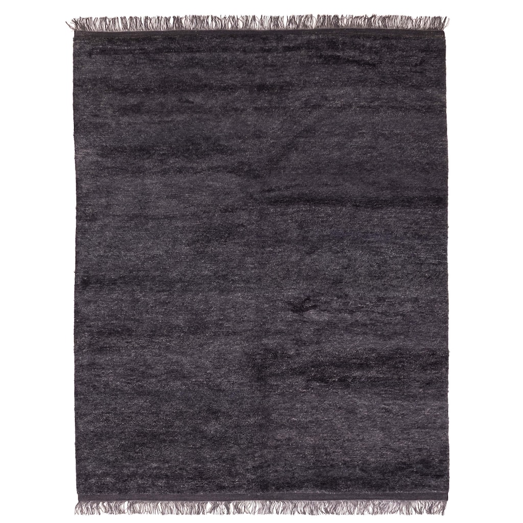 ECARPETGALLERY Hand-knotted Pak Finest Gabbeh Black Wool Rug - 8'2 x 10'3