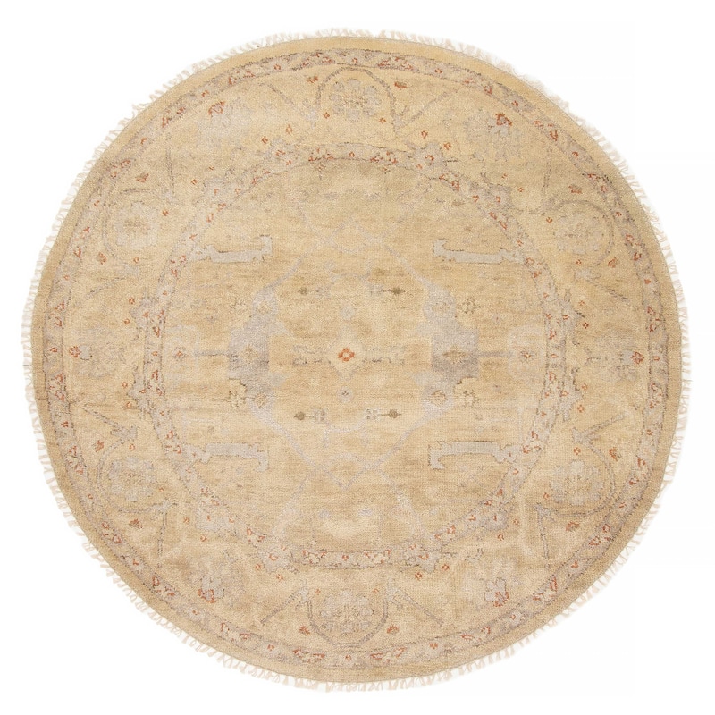 ECARPETGALLERY Hand-knotted Jules Serapi Light Khaki Wool Rug - 5'11 x 5'10 - Light Khaki - 5'11 x 5'10