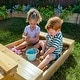 preview thumbnail 11 of 12, Teamson Kids Outdoor Explorer 2 in 1 Wooden Sandbox Picnic Table with Accessories