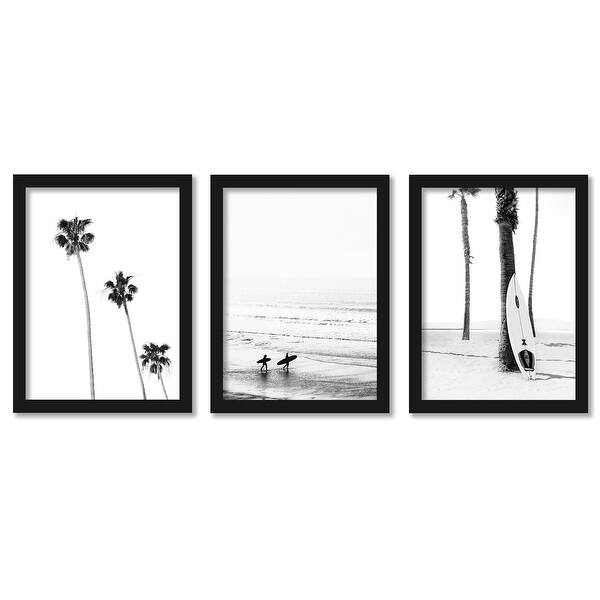 Coastal Monochrome Tanya Shumkina Coastal 3 Piece Framed Gallery Art