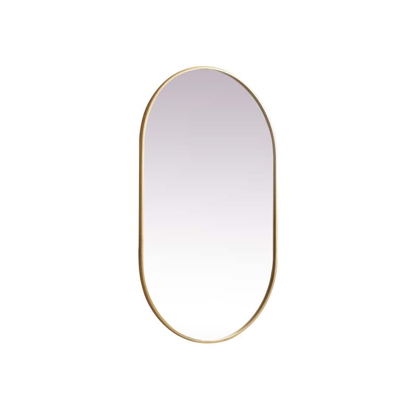 Indigo Home Metal Frame Oval Mirror 30x48 Inch