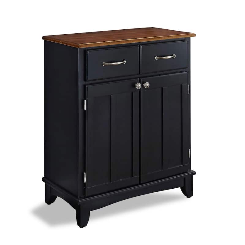 Homestyles Black Wood Buffet with Wood Top - 29' x 16' x 36'