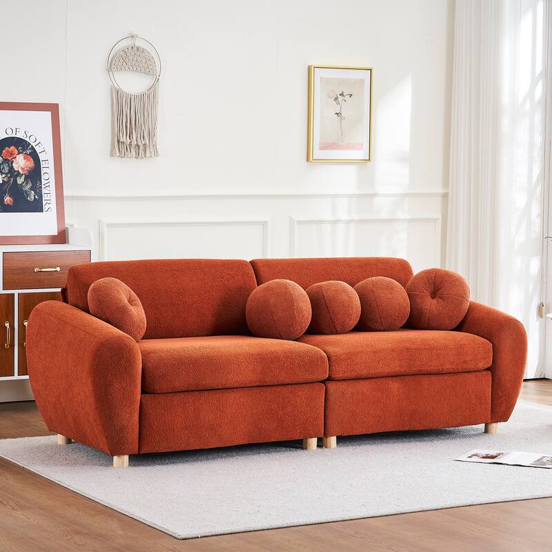 84"Modern Chenille Sofa Couch for Living Room