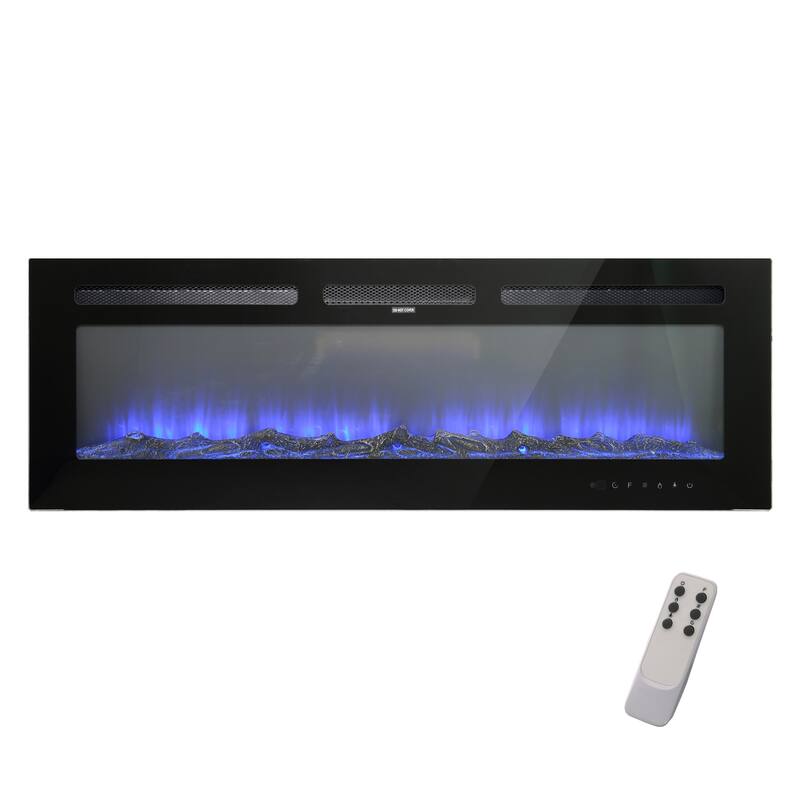 Clihome Ultra-thin Recessed Wall-Mounted Electric Fireplace