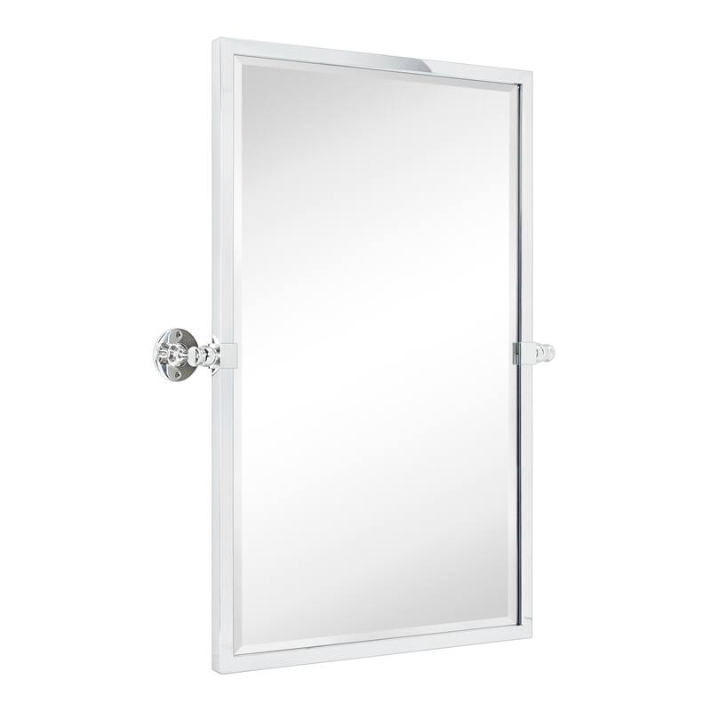 TEHOME Blakley Rectangle Metal Wall Mirror - 30" x 20" - Chrome