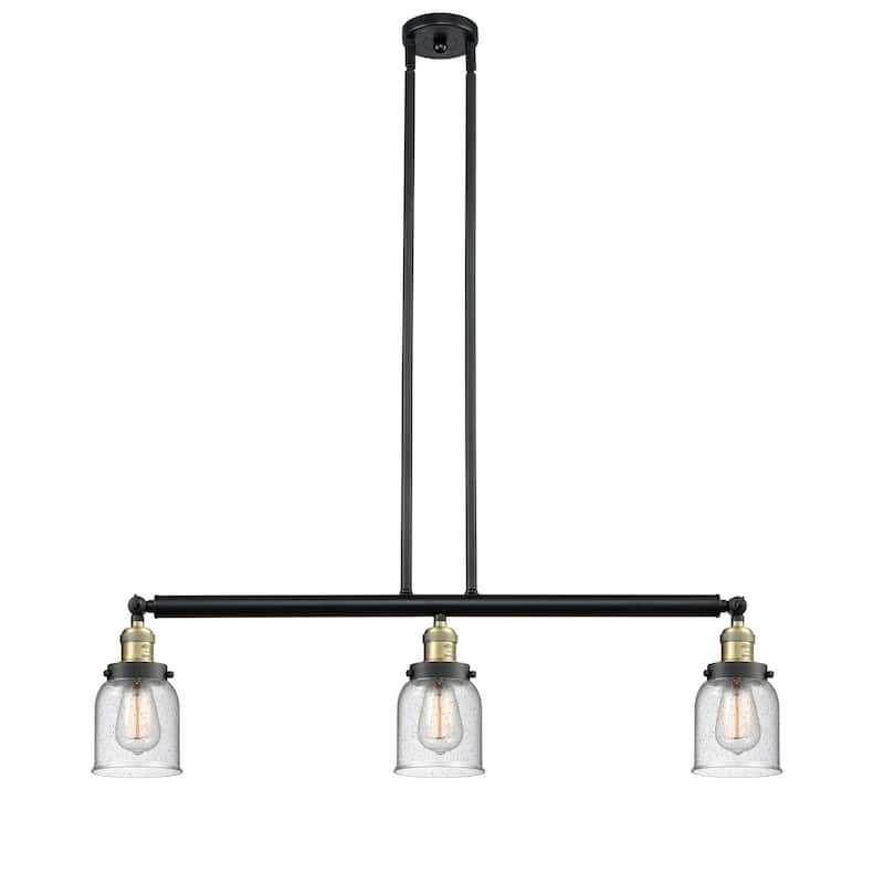 Innovations Lighting Small Bell 3 Light 38" Wide Linear Chandelier