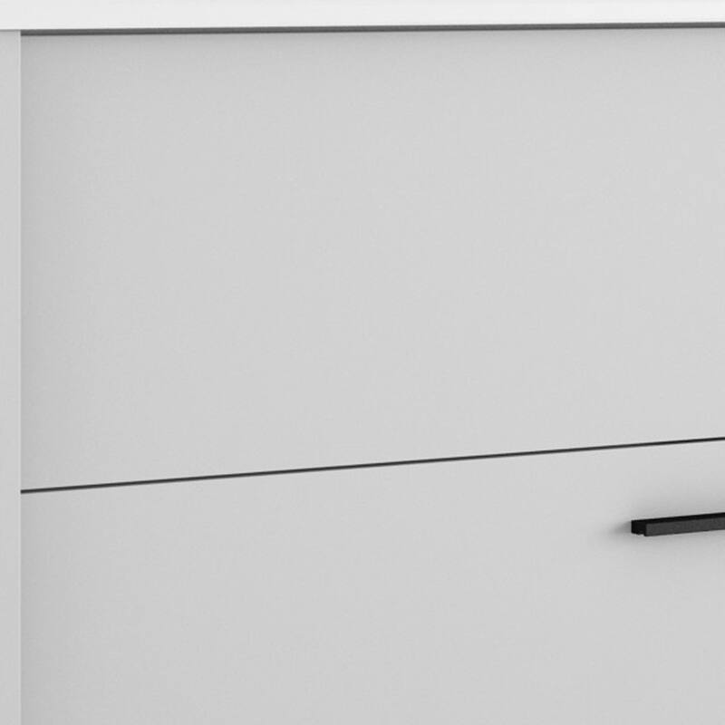 HomeRoots 40" Off White Wood Floating Bathroom Vanity With White Sink And Two Drawers - 40.00 in. x 24.60 in. x 21.60 in.