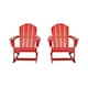 Laguna Adirondack Rocking Patio Chair (Set of 2) - Red