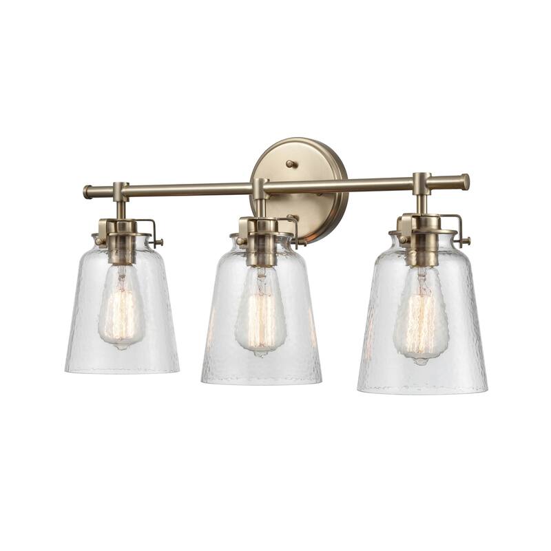 Millennium Lighting Amberose Vanity Light with Hammered Glass Shades