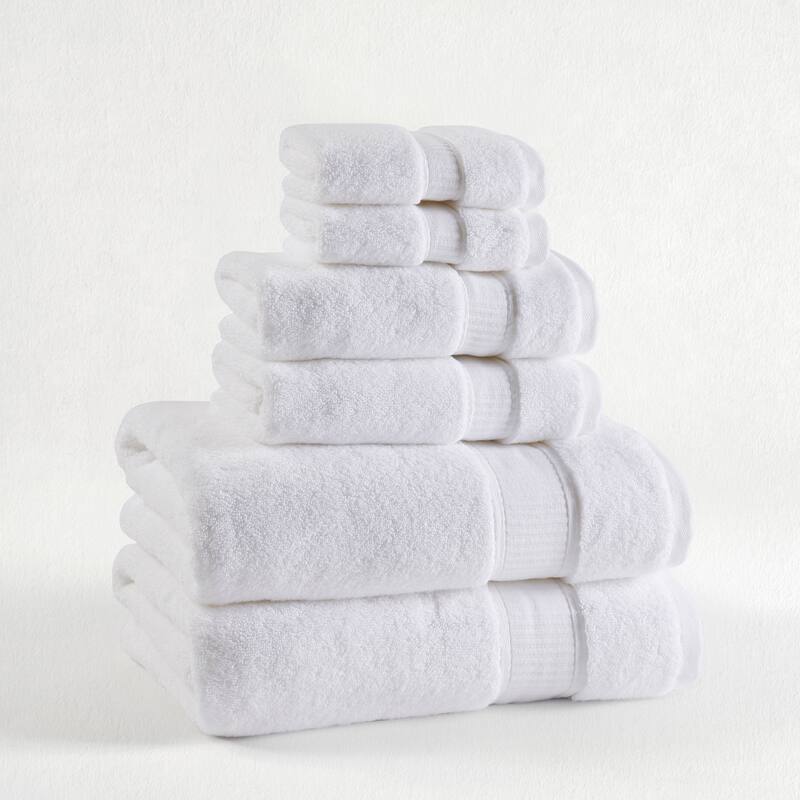 J. Queen New York Belmore Luxury 6 Piece Towel Set - White