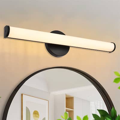 Modern 24" Black LED Bathroom Light