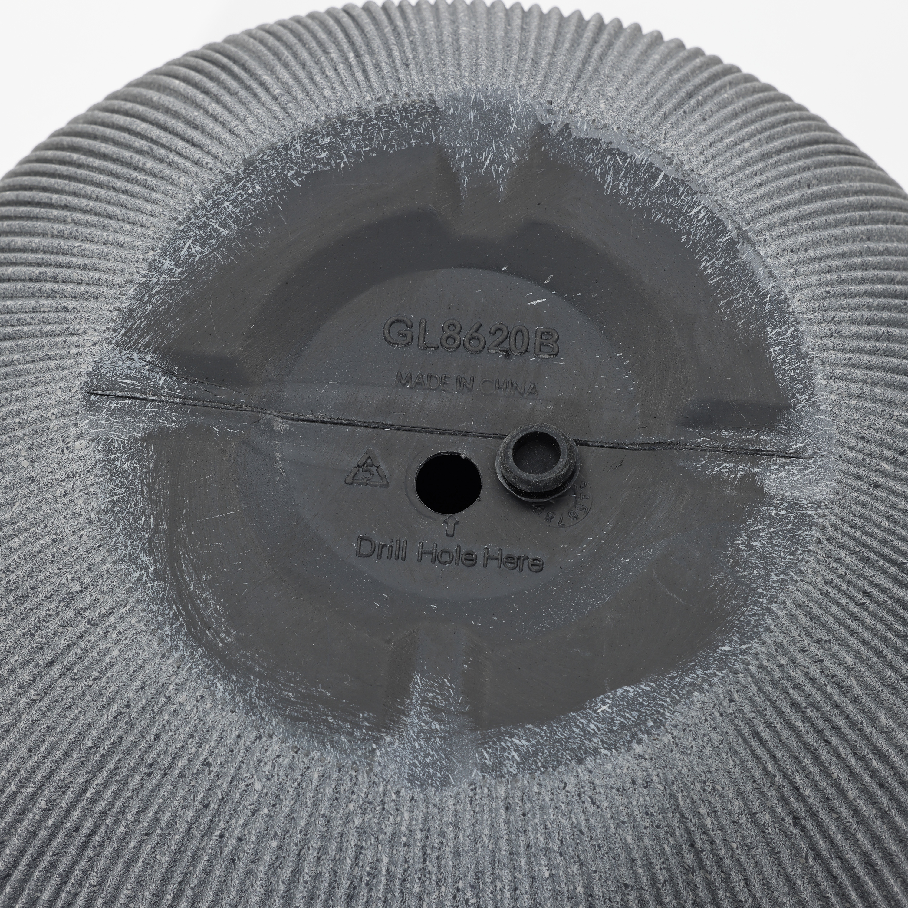 14.5" Round Bowl Plastic Planter, Mediterranean Style