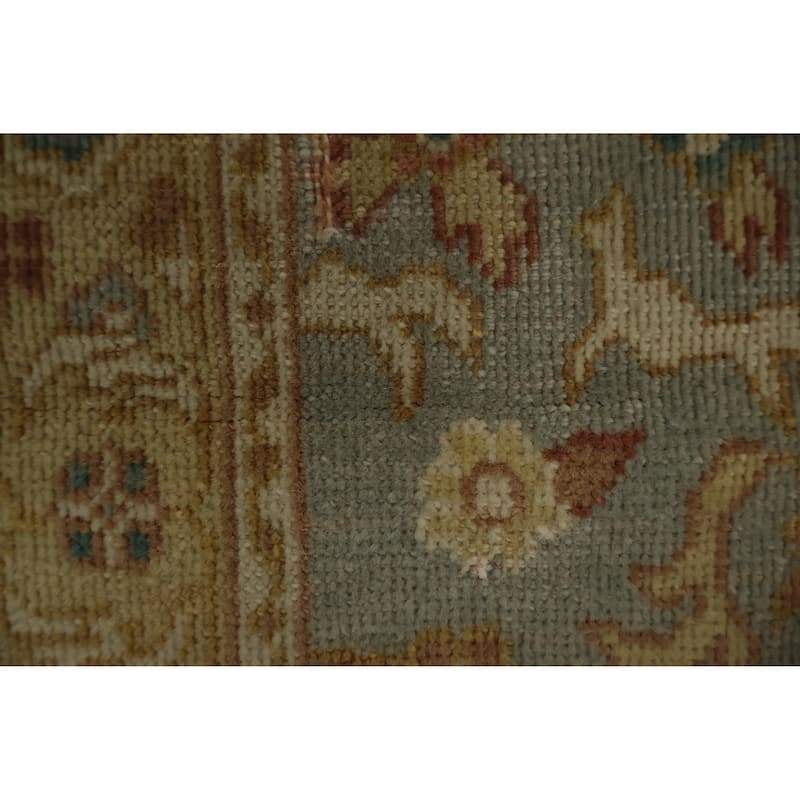 Hand Knotted Oriental 100% Wool Carpet Traditional All-Over Navy Blue & Blues Ziegler Area Rug - 3' 2'' X 1' 10''