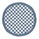 preview thumbnail 1 of 3, Sweet Jojo Designs Blue Gingham Checkered Plaid Boy Baby Tummy Time Playmat - Vintage Classic Checkerboard, Geometric Minimalist