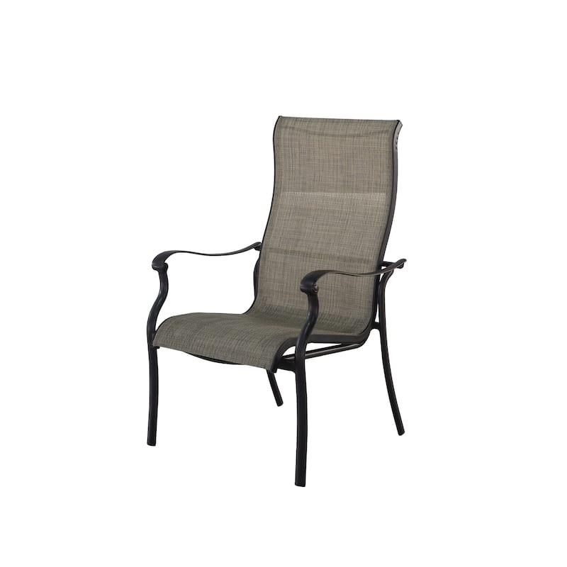 4 Piece Textilene Fabric Cast Aluminum Frame Dining Chair