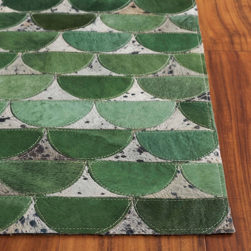 SAFAVIEH Hand-Woven Studio Leather Sevasta Modern & Contemporary Leather Rug - 2'3" x 7' Runner