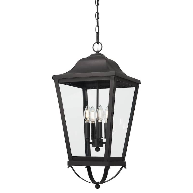The Great Outdoors 73288 Savannah 4 Light 12" Wide Outdoor Pendant - Sand Coal