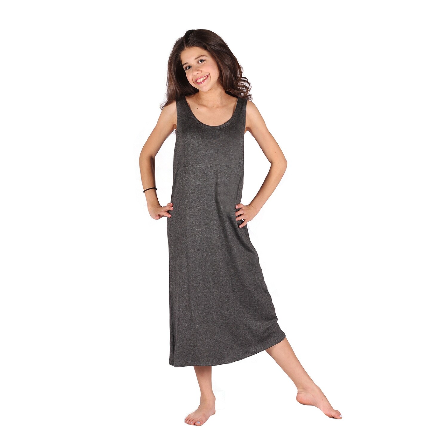 charcoal maxi dress