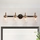 preview thumbnail 2 of 20, Modern Gold 2/4-Light Bathroom Vanity Light Textured Glass Wall Sconce 4-Light