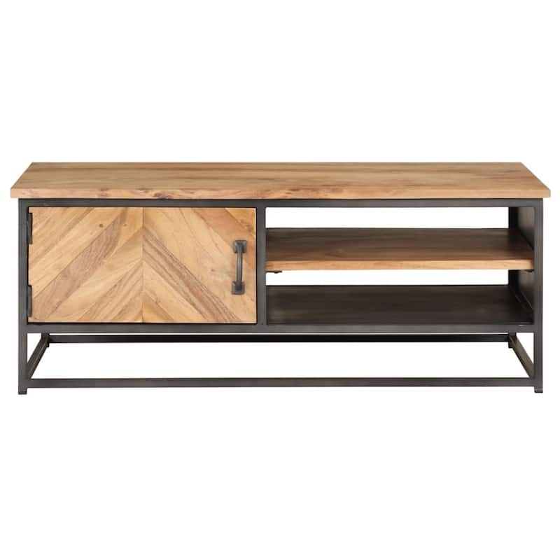 vidaXL Coffee Table 35.4"x19.7"x13.8" Solid Acacia Wood
