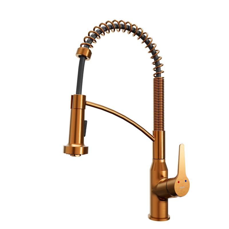 Karran Scottsdale Single-Handle Pull-Down Sprayer Kitchen Faucet - Brushed Copper