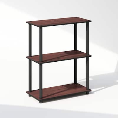 23.6 in. Tall Cherry Wood 3-Shelf Bookcase