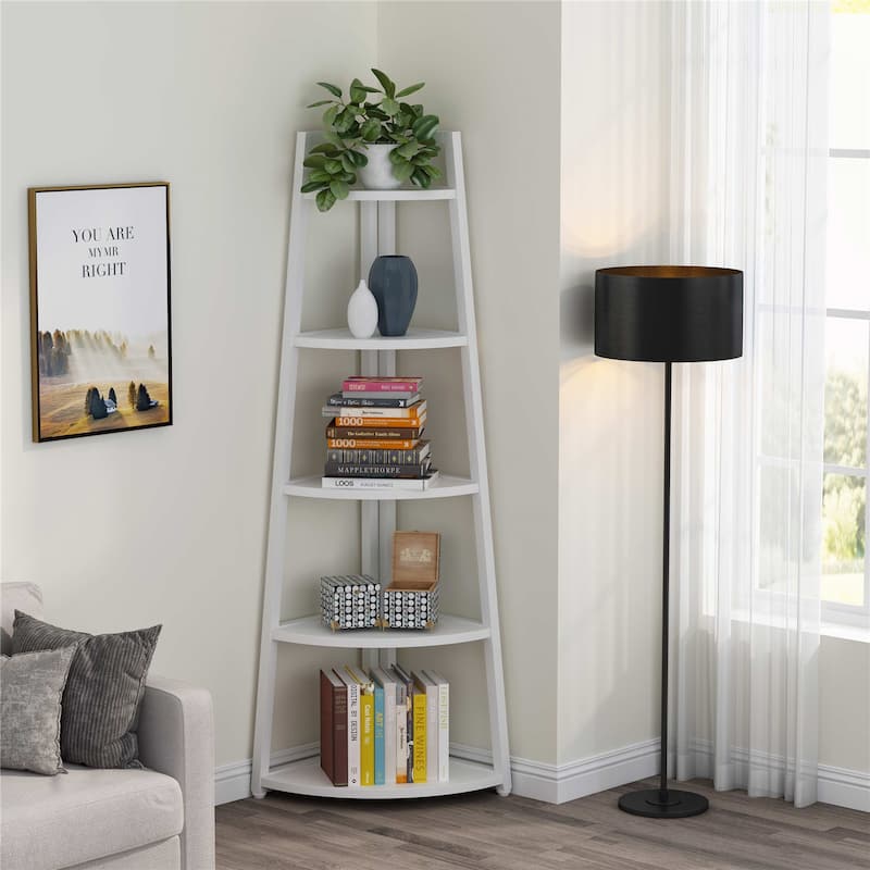 5 tier Bathroom Storage Shelf Tower Cabinet Corner Shelves