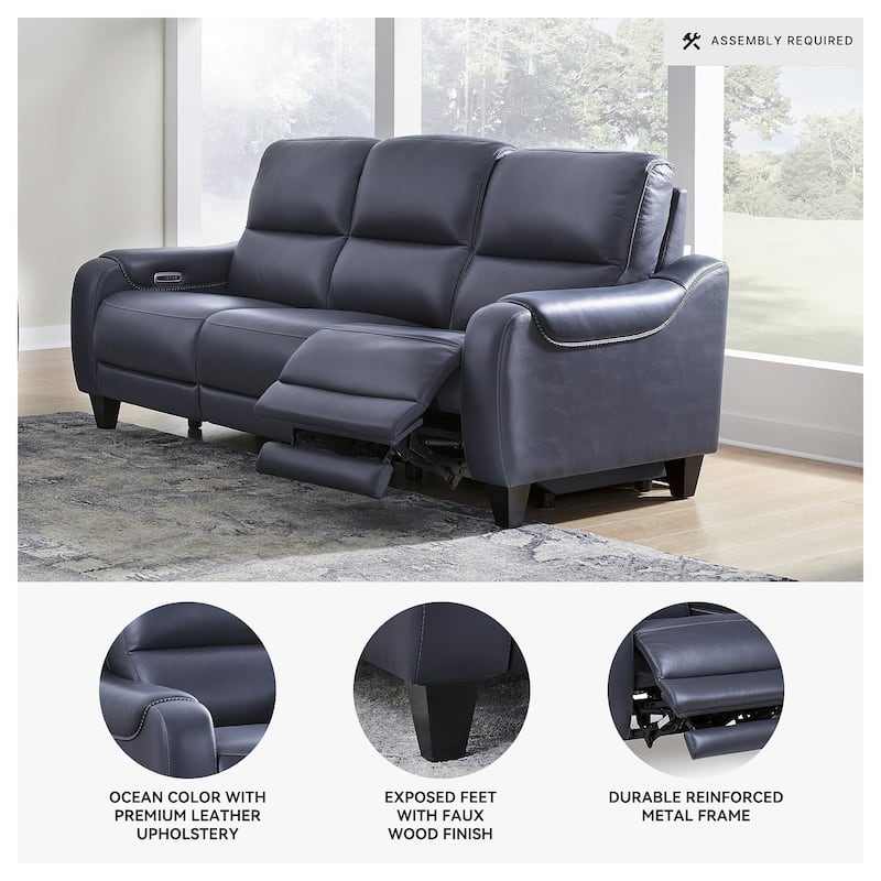 Signature Design by Ashley Mercomatic Power Reclining Sofa - 85.25" W x 39.75" D x 42" H