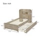preview thumbnail 48 of 57, Bookcase Bed Twin Size Platform Bed Frame Solid Wood Storage Bed with LED Light Strip and Headboard(Trundle or Drawers Choose)