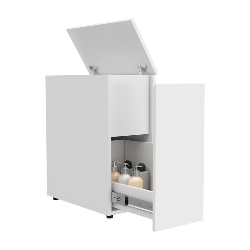 TUHOME Ventus Bathroom Storage Cabinet with Liftable Top and Drawer