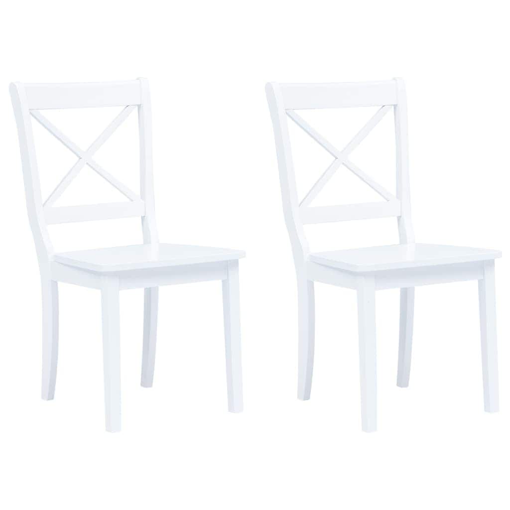 vidaXL 2/4x Dining Chairs Solid Wood Rubber Dining Room Chair Multi Colors - 17.9" x 20.5" x 35.4"
