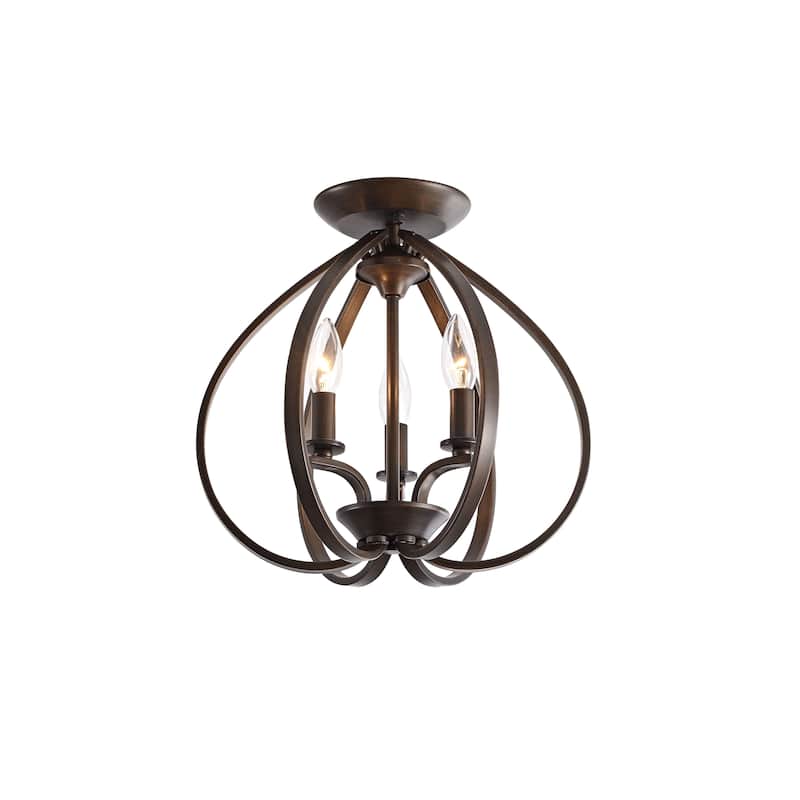 Mabel 3-light Contemporary Flush Mount Chandelier
