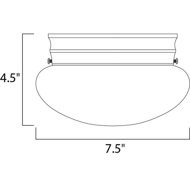 Maxim Essentials - 588x 8" Wide Flush Mount Bowl Ceiling Fixture