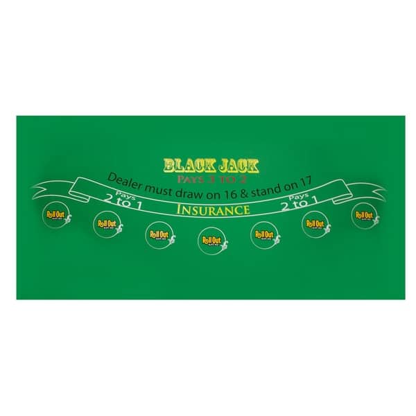 slide 2 of 4, Rollout Gaming Blackjack Table Top - 36x6x6 in