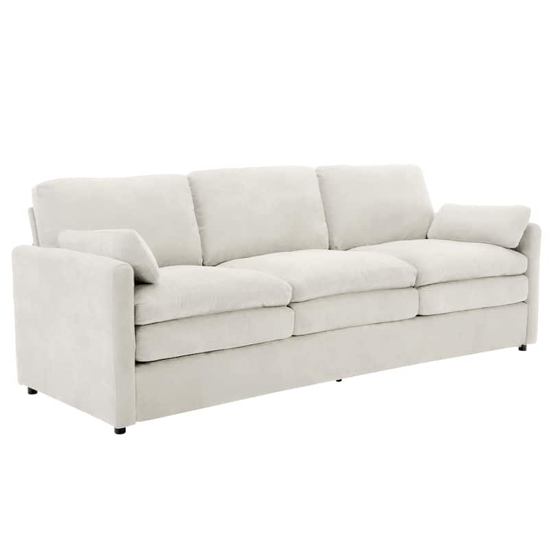 Roomfitters 89" Oversized Upholstered 3-Seater Cloud Sofa with Dual Plush Cushions