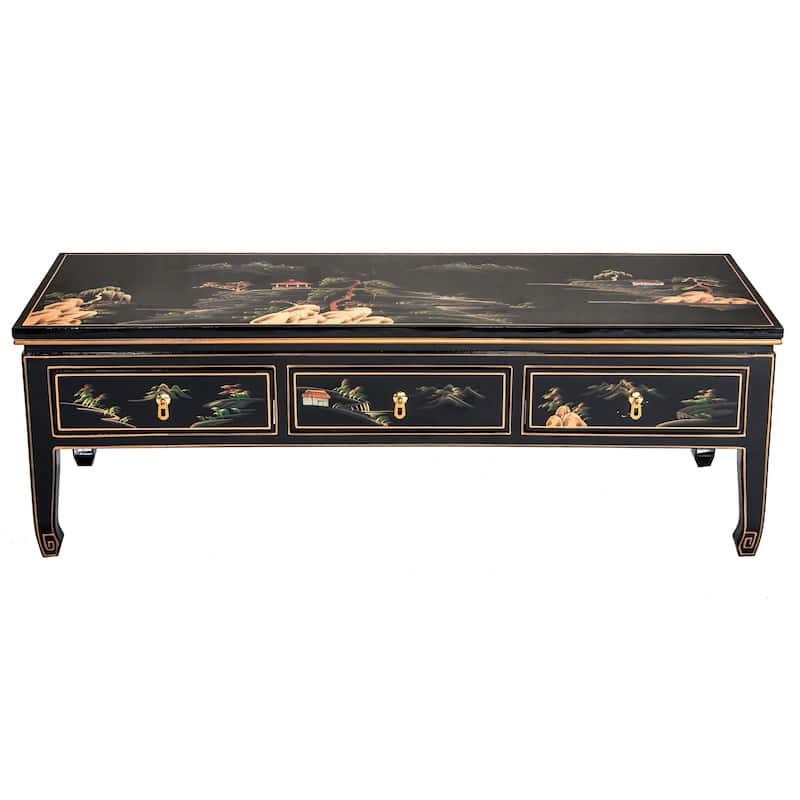 Black Lacquer Coffee Table - Landscape