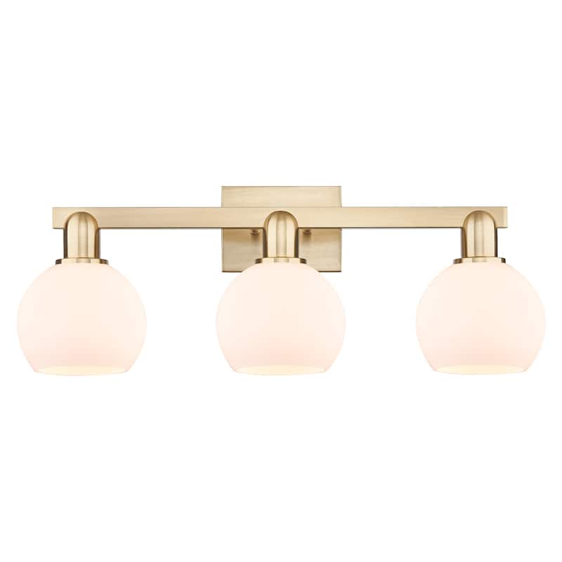 Innovations Lighting 716-3W-10-25 Athens Vanity Athens 3 Light 25" - Champagne Bronze / Matte White