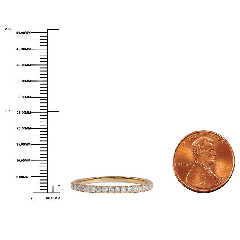 IGI Certified 1/4ct TDW Diamond Wedding Band in 14K Yellow Gold for Women