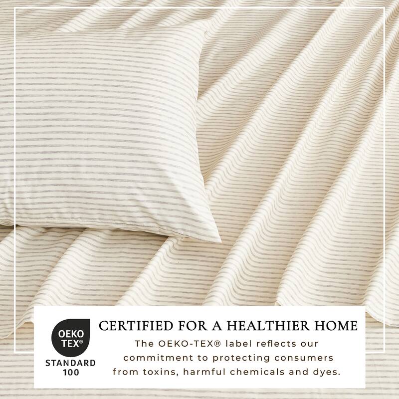 Linery & Co. Ultra-Soft Striped Brushed Microfiber Sheet Set