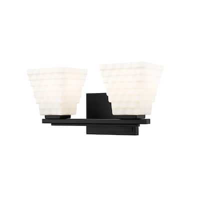 Z-Lite Annalise 2 Light Vanity - Matte Black