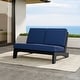preview thumbnail 9 of 136, Outdoor Teak Wood Waterproof Armless Chair Loveseat with Cushions