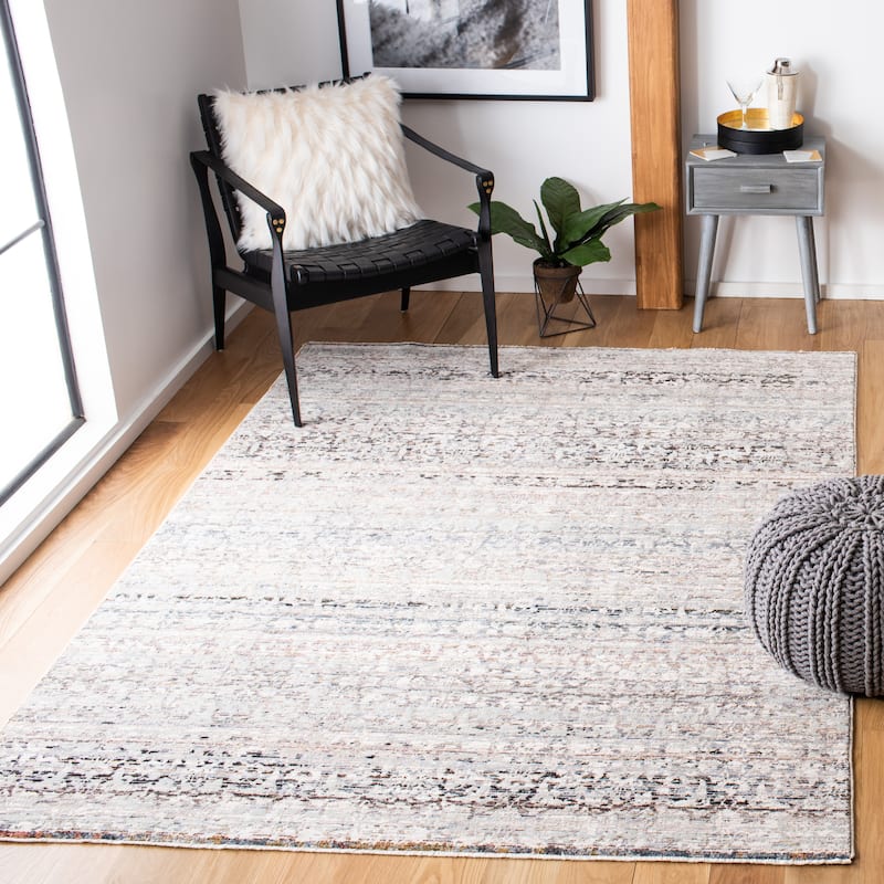 SAFAVIEH Limitee Harumi Vintage Fringe Rug - 4' x 6' - Grey/Beige