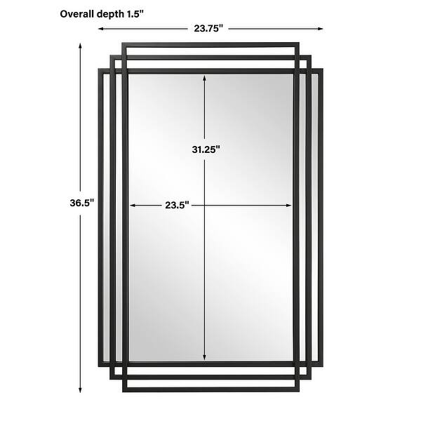 Uttermost Amherst Black Iron Mirror