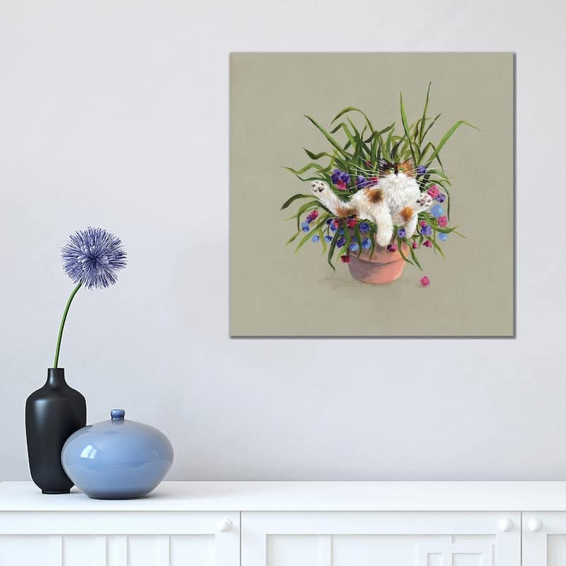 iCanvas "Flower Pot Bed" by Kim Haskins Canvas Print - 18x18x1.5