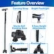 preview thumbnail 2 of 5, Folding Walking Cane with LED Light, Quad Pivoting Base and Ergonomic Handle - 5 Adjustable Heights, Collapsible, Portable