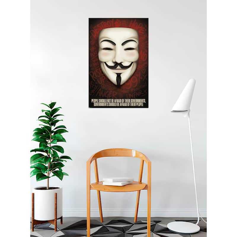 Governments Should Be Afraid of Their People Art Poster - 24 x 36 Inch